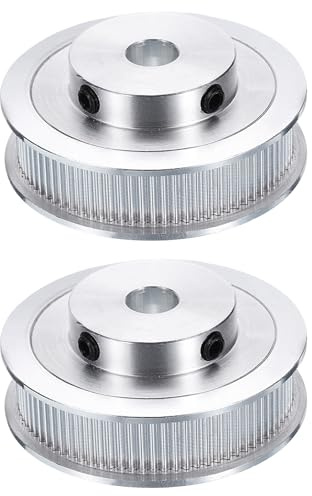 QUARKZMAN 2 Stück GT-2 Riemenscheibe Synchronrad 80 Zähne 8mm Bohrung | Zahnriemenscheibe Für 3D Drucker CNC Maschine, Aluminiumlegierung, Passend Für 10mm Breite Riemen