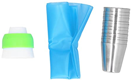 Set di 14 ugelli per tubazioni di glassa, punte per pasticceria, set di sacchetti per decorare torte, ugelli in acciaio inossidabile, kit di sacchetti per tubazioni per matrimoni,