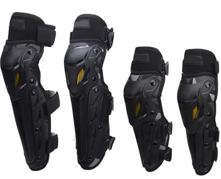 CHICIRIS Ginocchiere per Moto, Protezioni con Protezione per il Gomito, Cinturino Elastico Regolabile, Protezione per Ginocchio da Motocross, per Gare di Dirtbike (Camuffare)