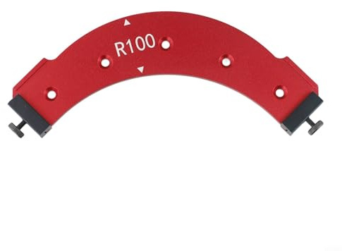 Spelonify Holzbearbeitungsecken-Abrundungsschablone, innere und äußere Kurvenvorrichtung für Holz, bis R300 Radius-Messgerät, Aluminiumlegierung, Fräserkurvenschablone, Kleiderschrank (R300)