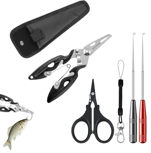 6 Pcs Fishing Pliers Fish Hook Remover Fishing Accessories Set 12X3X2Cm