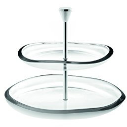Vidivi Vetri delle Venezie Barena Alzata 2 piani con asta, 21/28 cm di diametro