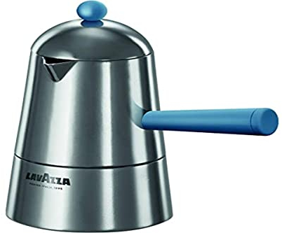 ILSA Carmencita, Caffettiera in alluminio, Manico blu, Tazze 1, Argento