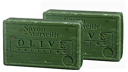 2 jabones de Marsella – Hojas de olivo – Fabricado en Francia