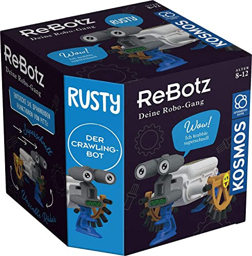 Kosmos 602574 ReBotz - Rusty der Crawling-Bot, Mini-Roboter zum Bauen, Spielen und Sammeln für eine Robo-Gang, Roboter-Spielzeug, Experimentier-Set für Kinder ab 8-12 Jahre