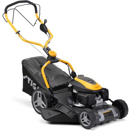 STIGA Combi 753 V Benzin-Rasenmäher, 167 cc, 51 cm, 60 L – 4-in-1-Mähsystem, Neuer Fulcrum-Lenker – Rasenflächen bis 1.800 m², Grau