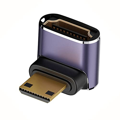 CY Câble 8 K vers le haut Mini HDMI mâle vers HDMI 2.1 femelle UHD Adaptateur convertisseur or prend en charge 8K 60Hz HDTV