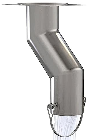 Jomewory Rain Chain Gutter Adapter Kit – Rain Chains Direct Stainless Steel Gutter Adapter Kit – Rain Chain Downpipe for Non-Direct Drains