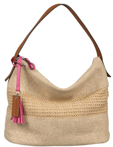 TOM TAILOR Vita Damen Hobo Bag Schultertasche Mittelgroß Beige