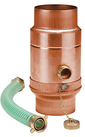 Regensammler Regenwassersammler Fallrohrfilter Kupfer mit Anschluss - Set DN 120