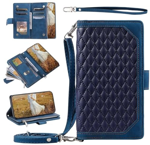 Beajew Handyhülle für Xiaomi 13T/13T Pro/Redmi K60 Ultra Hülle, Flip Lederhülle Tasche Case Magnet Kartenfach Schutzhülle, Premium PU-Leder Handyhülle mit Kartenfach, Standfunktion, Blau