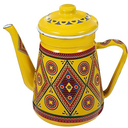 Cafetière en émail Bouilloire à thé vintage Théière turque Bouilloire à thé turque Théière turque Théière vintage Cafetière turque Récipients à thé Accessoires pour la maison Bouilloire Turquie Épa