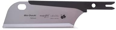 Ersatzsägeblatt für Augusta-Heckenrose Japansäge Mini-Dozuki 150 mm I Traditionelle Säge aus Bandstahl C75 für Feinschnitte I Handsäge mit stabilem Stahlrücken & Bastgriff