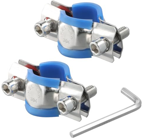 2 Pièces Collier de Serrage Inox pour les Chaises de Bureau 25mm - 28mm Collier de Serrage Métallique Collier Durite Collier de Serrage Tuyau, avec 1 x Outil D'Installation