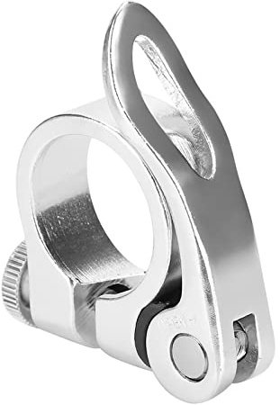 Aluminum Alloy Seatpost Clamp, Road Bike & Mountain Bike Seatpost Clamp, Silver Seatpost Clamp for Bike Seat Tube