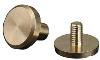 UDJKSHAL Schrauben, Nieten, Buchbindenieten, 10 Sätze, 10 mm, Flache Kappe, massives Messing, Bindeschrauben, Nagelnieten for Alben, Lederhandwerksnieten(7mm)