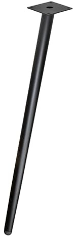 woplus Möbelfüße aus Metall, 65 cm Höhe, Schwarz Matt, Schräg | Tischbeine für Sofa, Tisch, Stuhl, Schreibtisch, Küche, Schrank 1 Stück