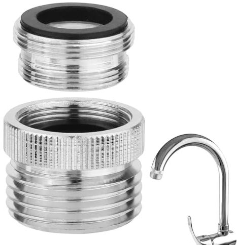 3/4 GHT Thread Faucet Adapter with Aerator, Sink Faucet to Hose Attachment for Kitchen Garden Bathroom