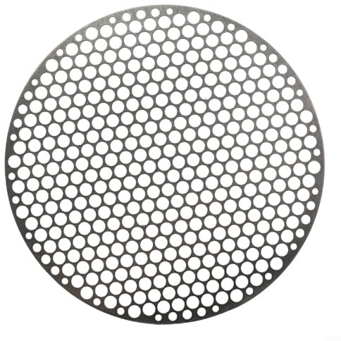 Niceminiwall Rundes Grillnetz aus Edelstahl, rundes Grillnetz, Mehrzweck-Grillschale, Grillmatte, Holzkohleofen, Dampfnetz, Grillrost (26 cm)