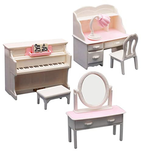 BESPORTBLE Miniatur Piano Schreibtisch Modell Realistische Puppenmöbel Für Puppenhaus Für DIY Projekte Dekoration Für Mini-häuser Und Landschaften Als Zubehör Für Ihre Miniaturwelt