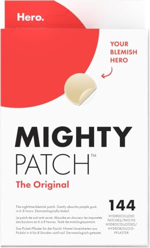Hero Mighty Patch Original Pickel-Patches von Hero Cosmetics, kleine Hydrokolloid-Pflaster zur Aknebehandlung, 144 Stück