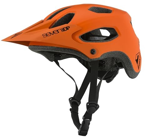 7iDP X2 Mountainbike-Helm - Leichter MTB-Helm für Damen & Herren Trail & Enduro, verstellbare Passform, atmungsaktiv mit verlängerter Abdeckung hinten (Orange matt, L/XL)