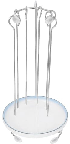 Alipis Cintre Kebab Porte-brochettes Pour Barbecue Plateau De Brochette De Barbecue Pour Griller Grille à Saucisses Acier Inoxydable