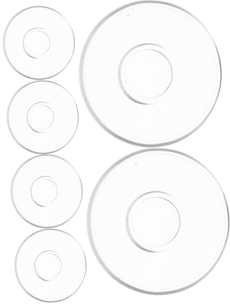 AUTSUPPL 6 Pezzi Piattini in Vetro Trasparente Rotondi Sottobicchieri per Tazze da tè AntiGraffio Resistenti per Uso e Riutilizzabile