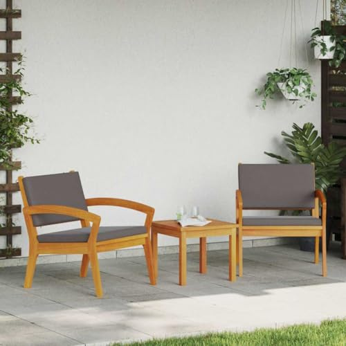 Frdhee Garden Lounge Sofa Loungesofa,Bistrogarnitur Braun 45 x 45 x 38cm Massivholz Akazie,Balkon Möbel Für Wintergarten,Terrasse,Einfach Zu Warten