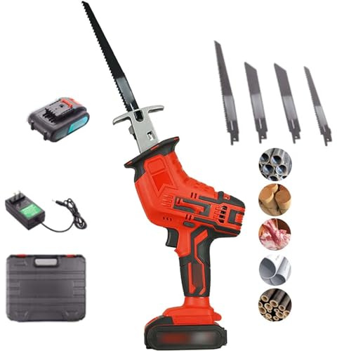 JXYQ Sierra eléctrica de vaivén para Huesos - Cortadora de Carne portátil de Mano con Cuchillas para Cortar Huesos congelados, Tocino y Cerdo.