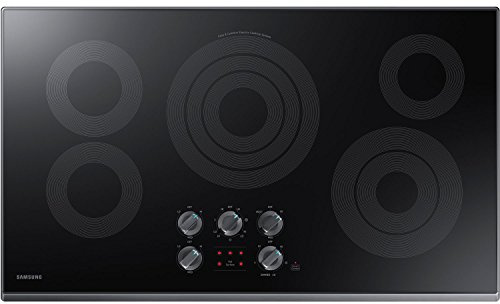 Samsung 36 Black Stainless Steel Electric Smoothtop Stovetop Cooktop NZ36K6430RG