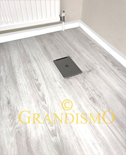 Grandismo Rigid Core Click Vinyl Flooring - Sold Per 1m2 - LVT - V-Groove - Embossed - Water Resistance - 30 Year Warranty* - Water Proof* - Ideal For Bathroom/Kitchen/Lounge/Dining Area