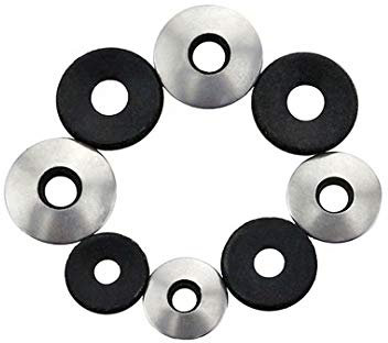 BOZONLI Unterlegscheiben, EPDM Dichtscheibe, 6,3mm x 16mm Außendurchmesser, Edelstahl, EPDM-Dichtscheiben, Neopren-Rückseite