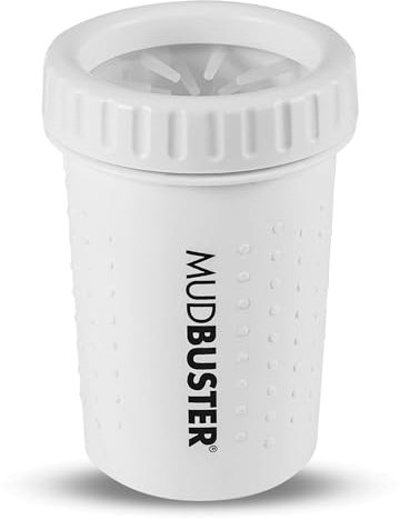 Dexas MudBuster Tragbarer Hundepfotenreiniger/Pfotenreiniger, mittelgroß, hellweiß