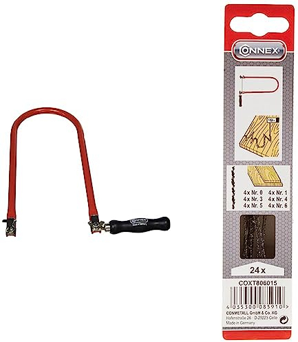 Connex Laubsägebogen 300 x 13 mm, COX806000 & Laubsägeblatt Holz Zarsa sortiert 24 Stück, COXT806015