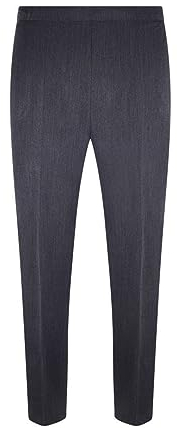Dollar Jeans Ladies Bowls Trousers Grey Stretch Pants Non Stretch Waist 10-22 Pockets Womens (as8, Numeric, Numeric_10, Regular, Extra_Short)