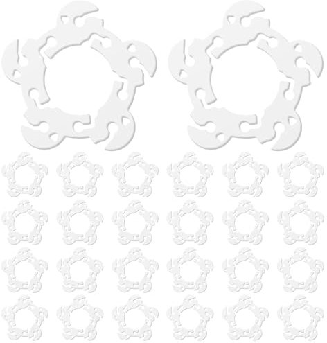 Wisebom 100 Pièces Clips de Ballon Connecteurs, 6 x 6 cm Ballon en Forme de Fleur Supports de Clip, Clips de Connecteur Pastique pour Ballons pour Décoration de Fête de Mariage d'anniversaire