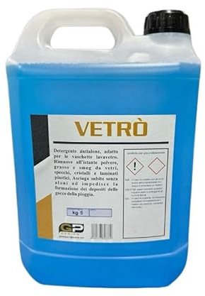 LIQUIDO TERGIVETRO 5 LT TERGICRISTALLI DETERGENTE VETRI AUTO CAMPER FURGONI