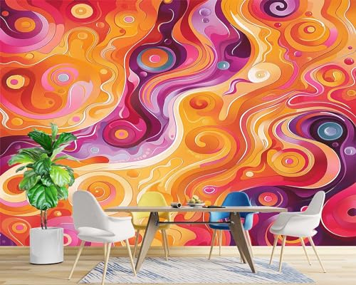 Fototapete Abstrakt Geometrisch Gestreift Wohnzimmer Schlafzimmer Wandtapete Vlies Tapete 300 (B) x 210 (H) cm, Gedrucktes Wandbild UV-Beständig Geruchsfrei