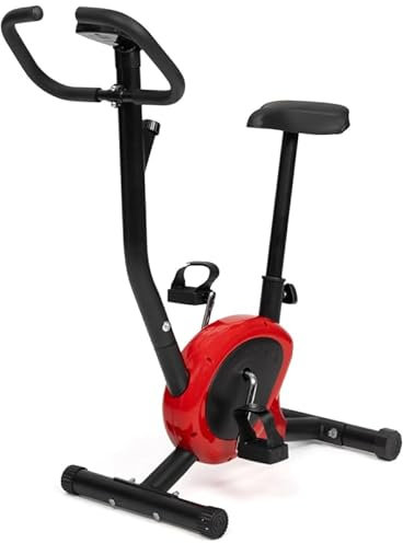 IDMarket - Vélo d'appartement à résistance réglable, Selle Ajustable et écran LCD Multifonction