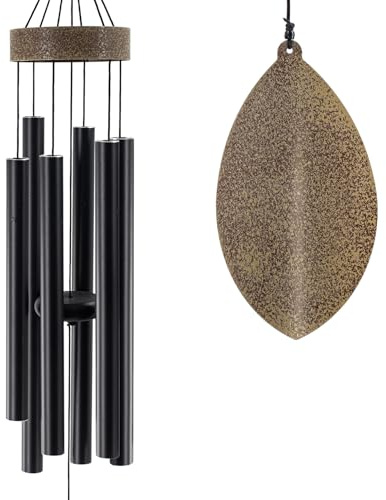ASTARIN 36 Inch Wind Chimes for Outside, Tuned Metal Wind Chime for Outdoor Garden Patio, WindChimes Tuned Soothing Melodic Tones Windchimes Mom Dad Gift, All Metal Leaf Design Windchime