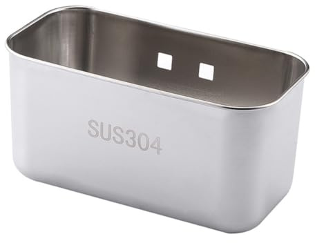 DIYEAH Cesta de Escurrido de Acero Inoxidable 304 Cesta de Lavado con Ventosa de Gran Succión Colador de Arroz Resistente Corrosión para Cocina Drenaje Rápido Rebabas