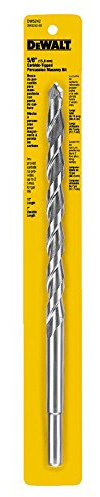 DEWALT DW5242 5/8-Inch by 12-Inch Carbide Hammer Drill Bit, Silver
