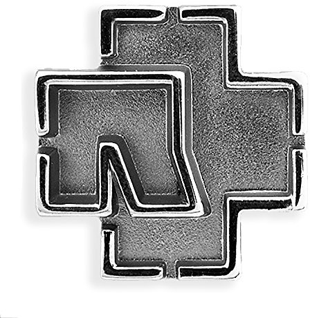 Rammstein Pin Logo metallic, Offizielles Band Merchandise Anstecker