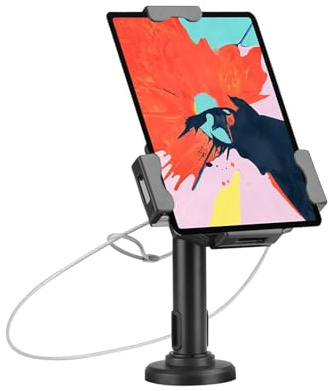 KIMEX - Support Tablette - Universel - pour tablettes 7.9''-10.5'' - Installation sur Table ou au Mur - Noir - 091-2401