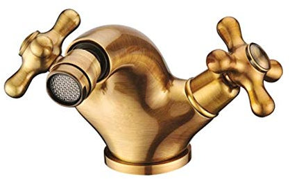 Bluewater RETRO Bidetarmatur Alt Gold RET - BB.040, Designer Armatur, Armaturen Bad, Badezimmer, Einhebelmischer, Mischbatterie, Bidet Wasserhahn, Bidetwasserhahn