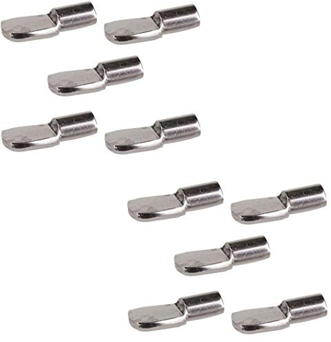 cyclingcolors 10x Bodenträger 3mm stahl Regal Halterung Träger Regalbodenträger Regalstifte möbel zubehör Schrank, Holz