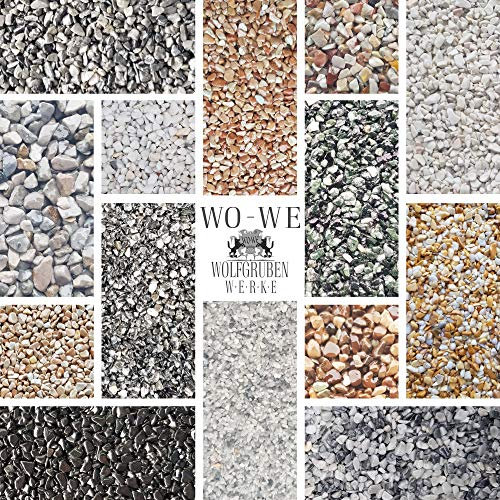 Tapis de pierre W730 Kit de Gravier de marbre + Résine époxy - Grigio Cenere 1-4mm - 2 m2