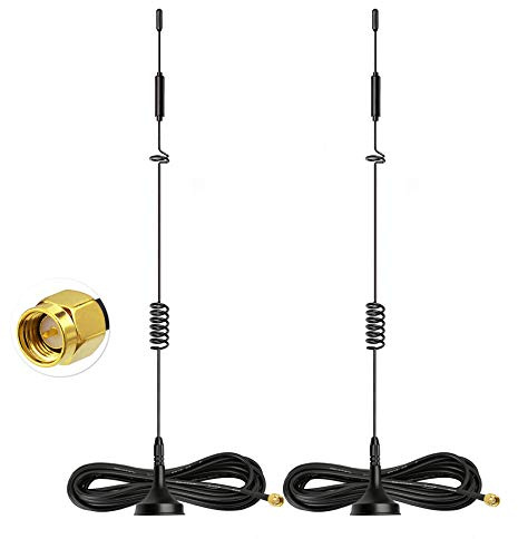 Bingfu 4G LTE Antenna 8dBi Magnetic Base MIMO SMA Male Antenna (2-Pack) Compatible with 4G LTE Wireless CPE Router Cellular Gateway Industrial IoT Router
