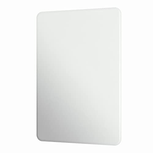 ENKI BM015 Horizon Rectangular Frameless 40cmx60cm Wall Mirror, Bathroom | Easy Install, Fittings Included, Wall Mounted